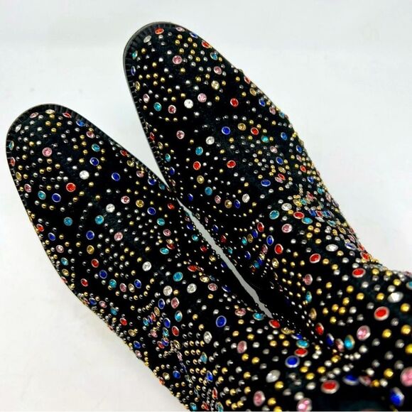 Jeffrey Campbell x Free People Boots Ankle Black Rhinestones Embellished 7.5 - Picture 7 of 12